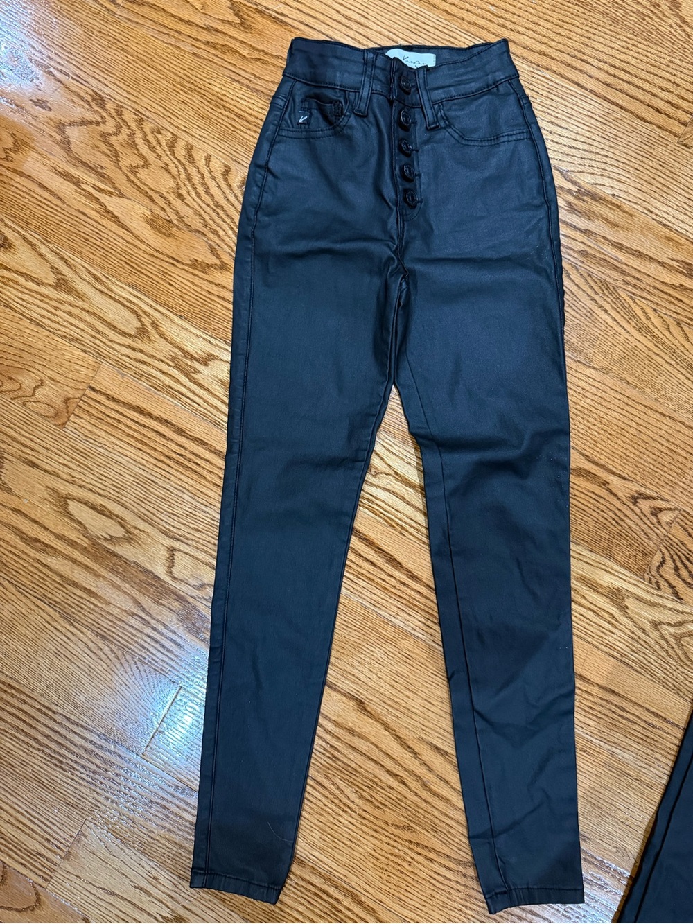 KanCan High-Waisted Black Skinny Button-Fly Pants